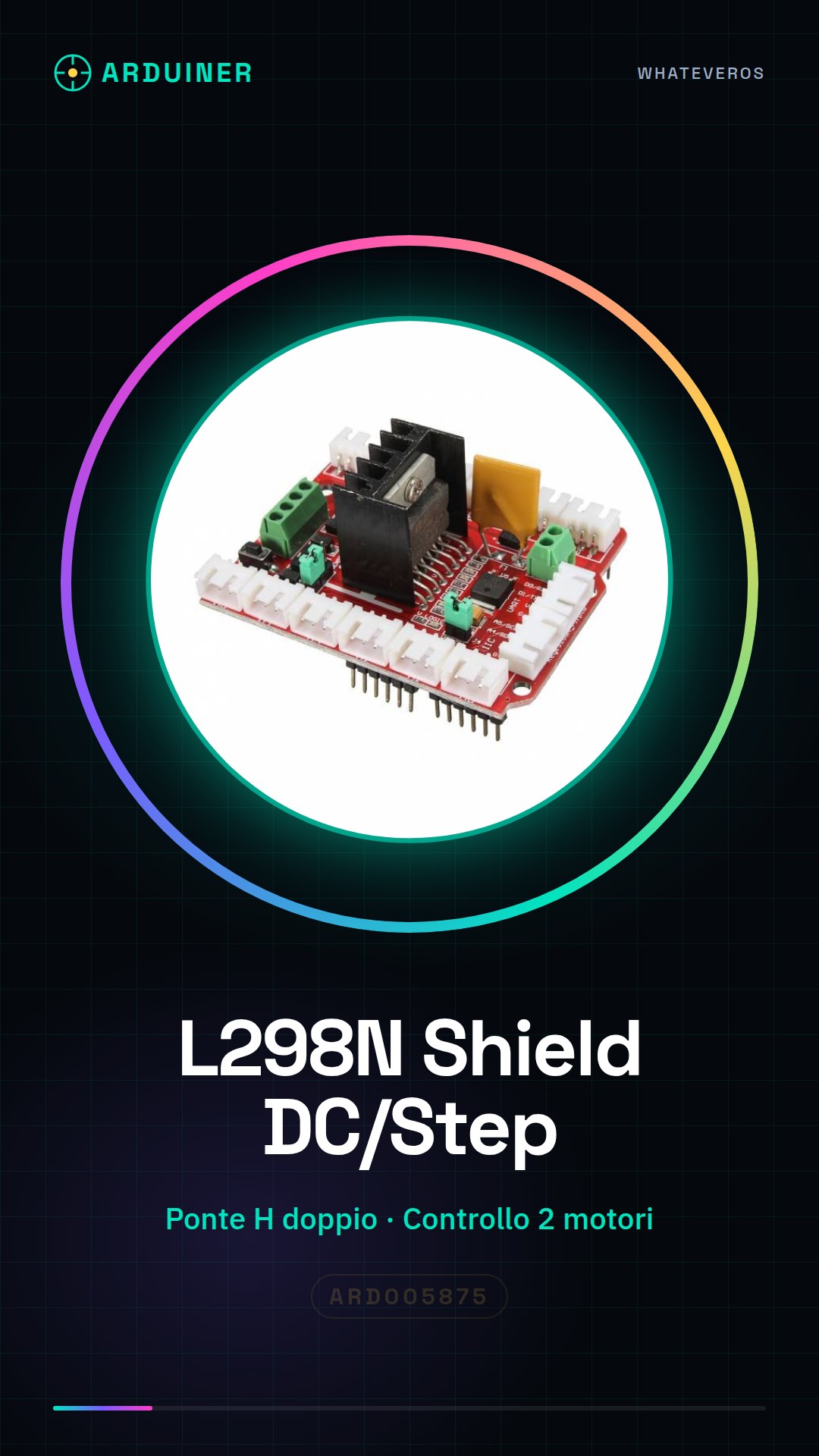 L298N Motor Driver Shield for Arduino DC and Stepper Motors