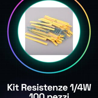 1/4 w kit Resistenze 100 pezzi da 100 tipi: 5.1? 330? 2.7K 22K 200K 10? 360? 3K 24K 220K 20? 390? 3.3K 27K 240K 22? 430? 3