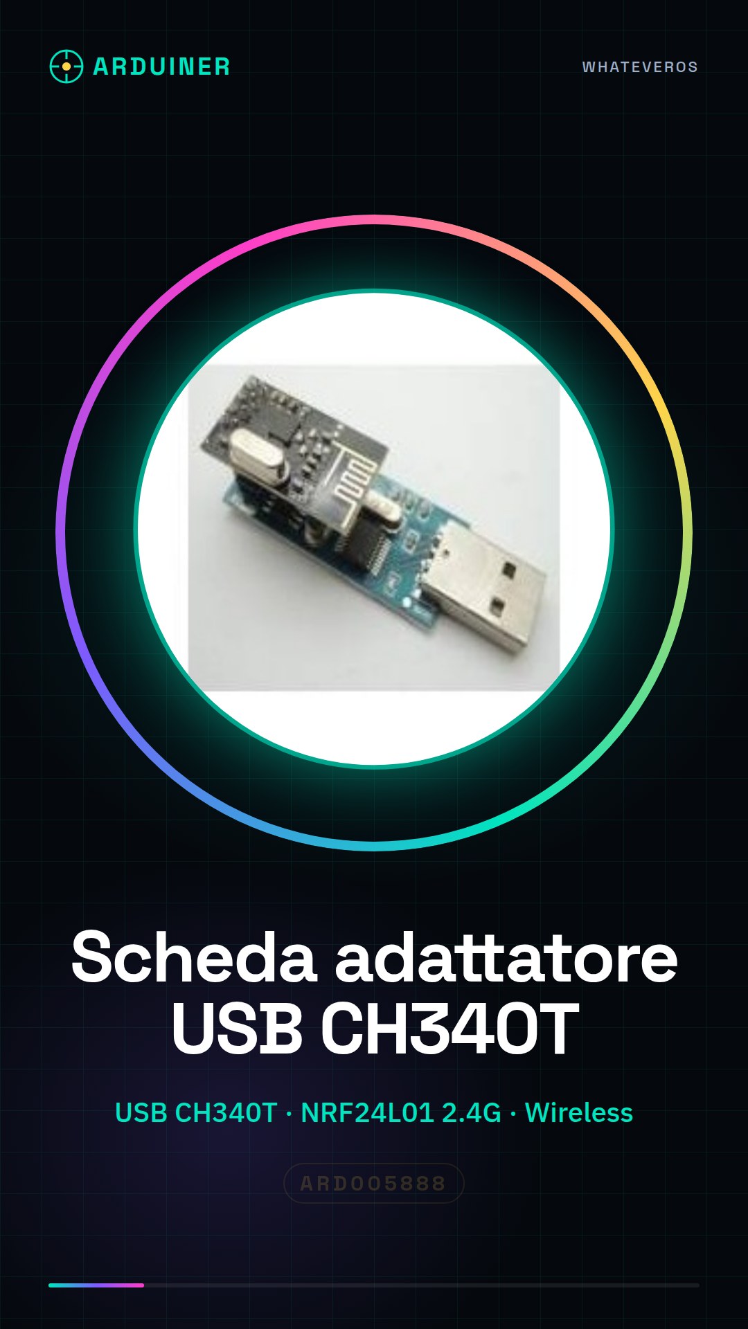 USB-Serienschnittstelle CH340T + 2,4G NRF24L01 drahtloses Modul für Arduino