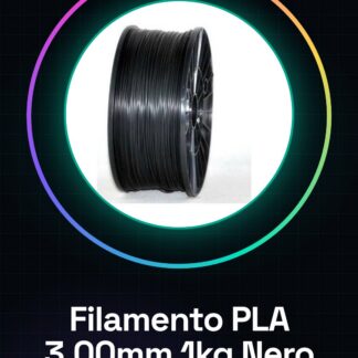 Filamento PLA 3.00mm 1kg – Nero – Alta Qualità per Stampanti 3D