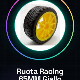 Roue de course 65MM diamètre Jaune 10 rayons