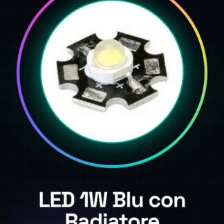 LED bleue 1W avec radiateur en aluminium