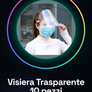 Visiera Trasparente Antiappannamento e Antipolvere – 10 Pezzi per Protezione Viso