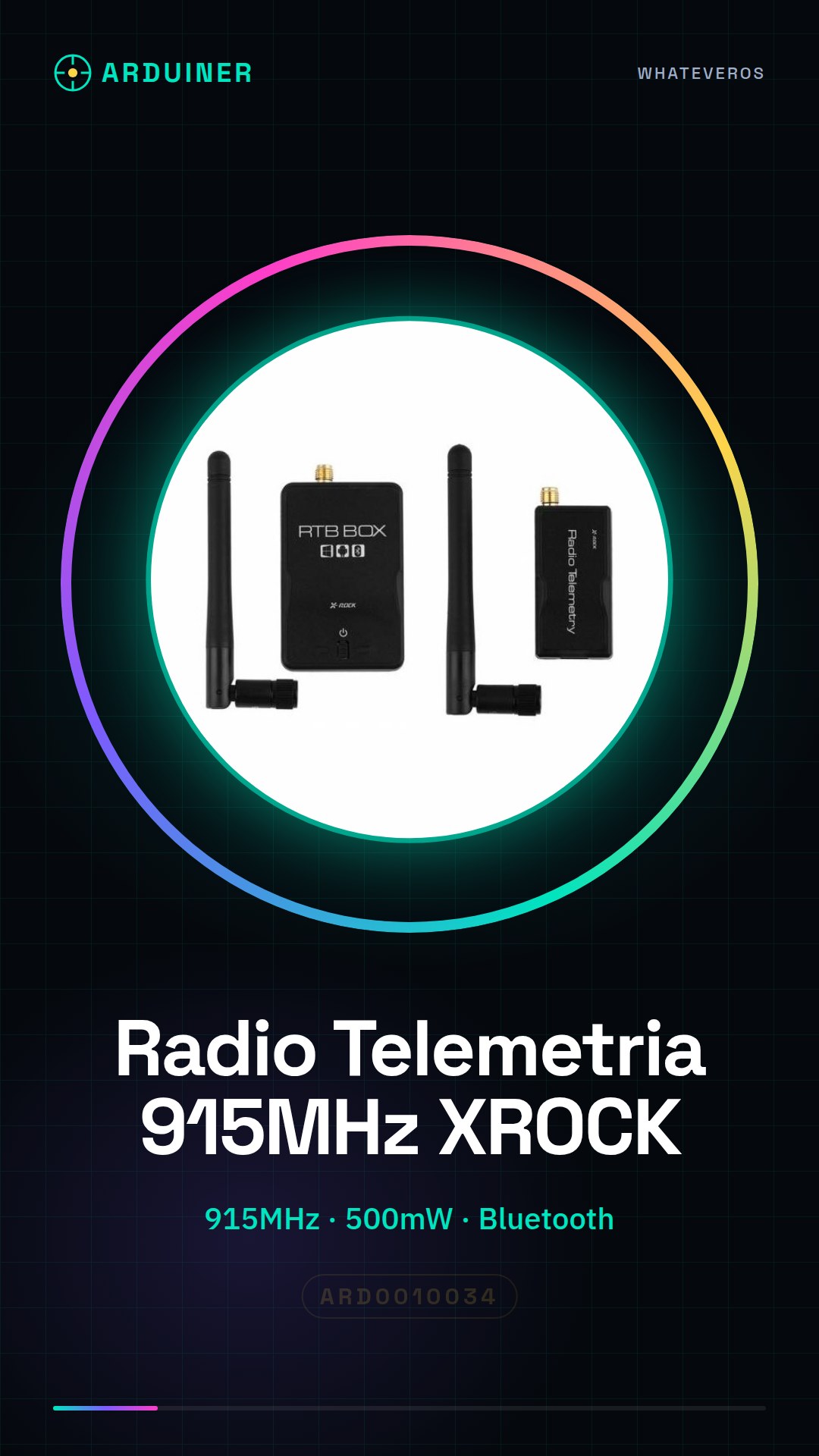Radio Telemetrique APM/PIX Bluetooth V1-11 500mW 915MHz XROCK Transmetteur et Récepteur