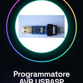 Programmatore AVR USBASP USBisp + protezione sovracorrente + luci rosse e blu + 64K limite