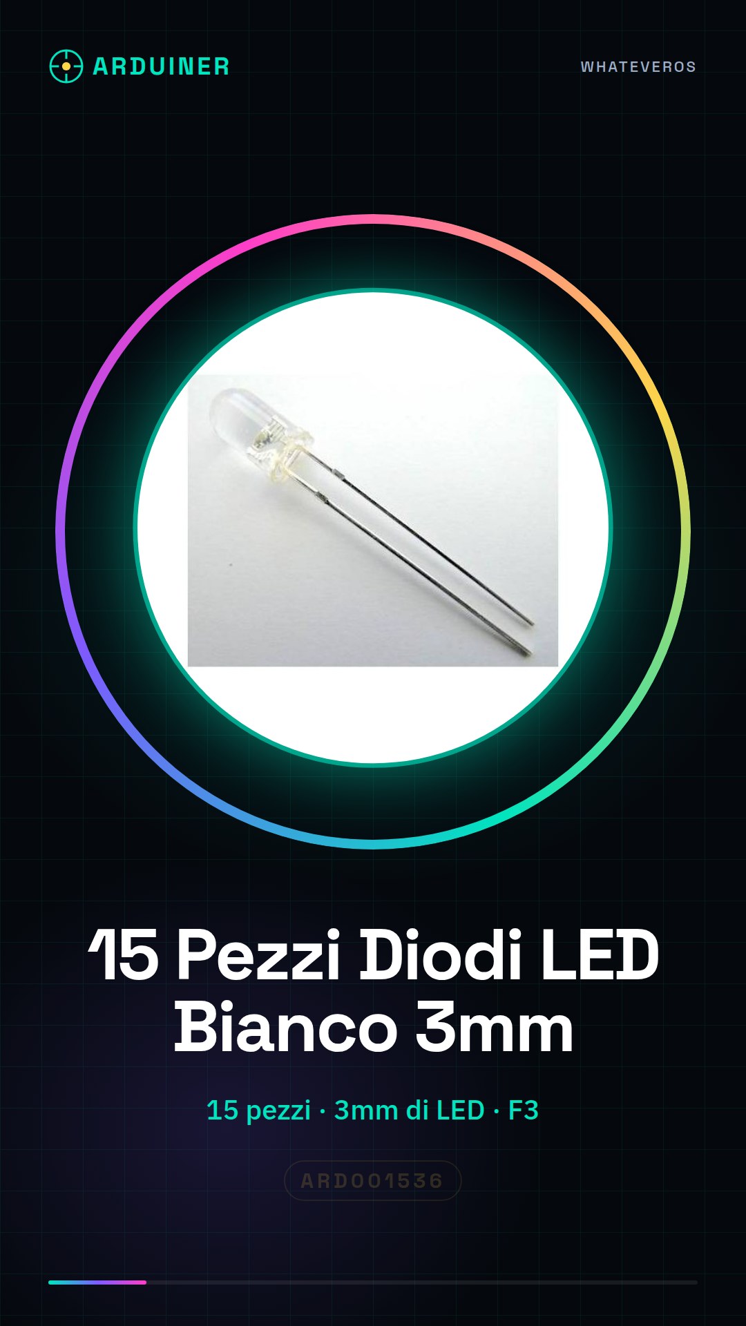 15 Diodos LED Blanc 3mm F3