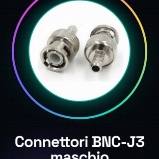 2 pezzi Connettori BNC-J3 maschio connettore interno cavo RG58