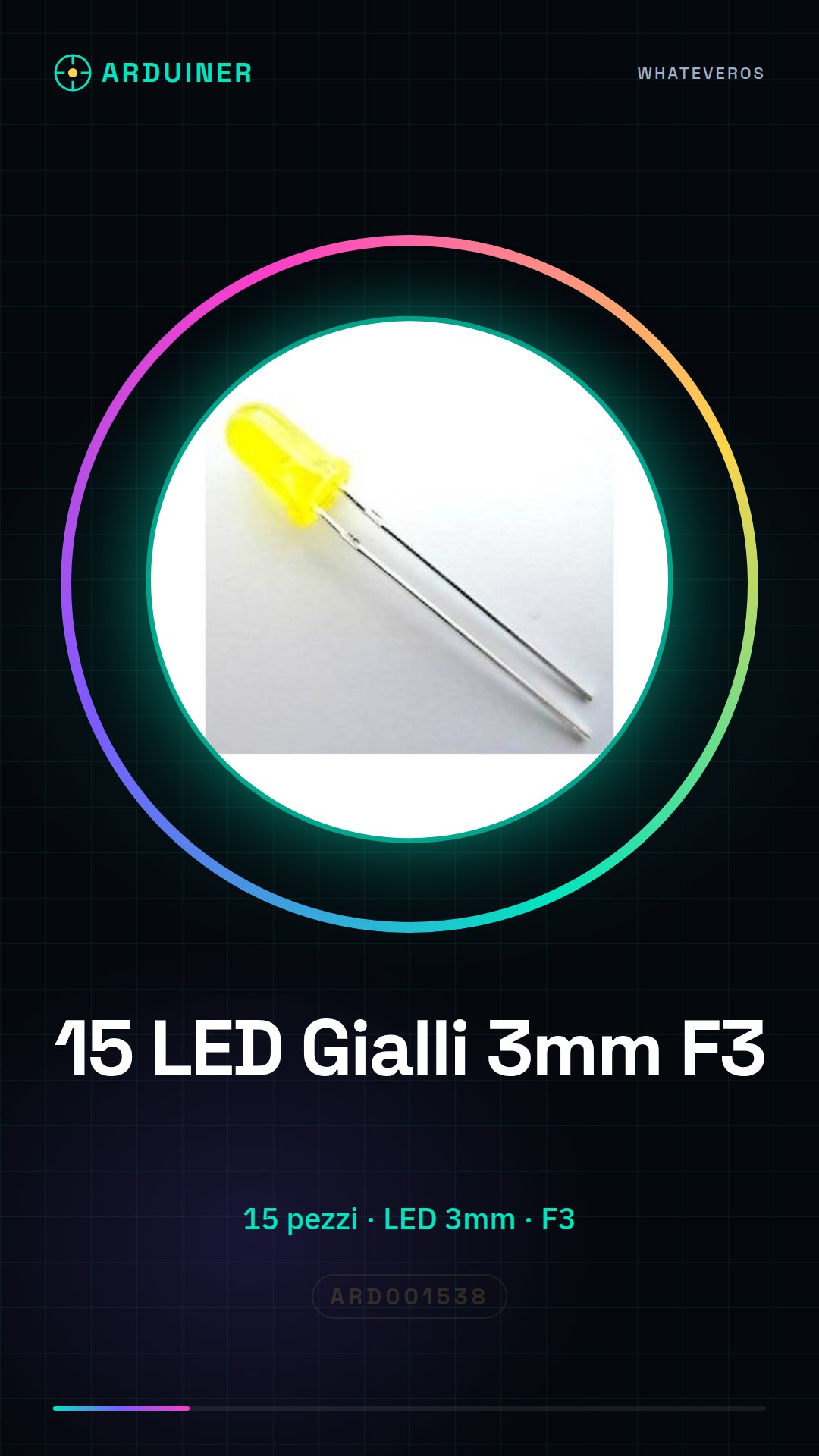 15 Diodos LED Jaune 3mm F3