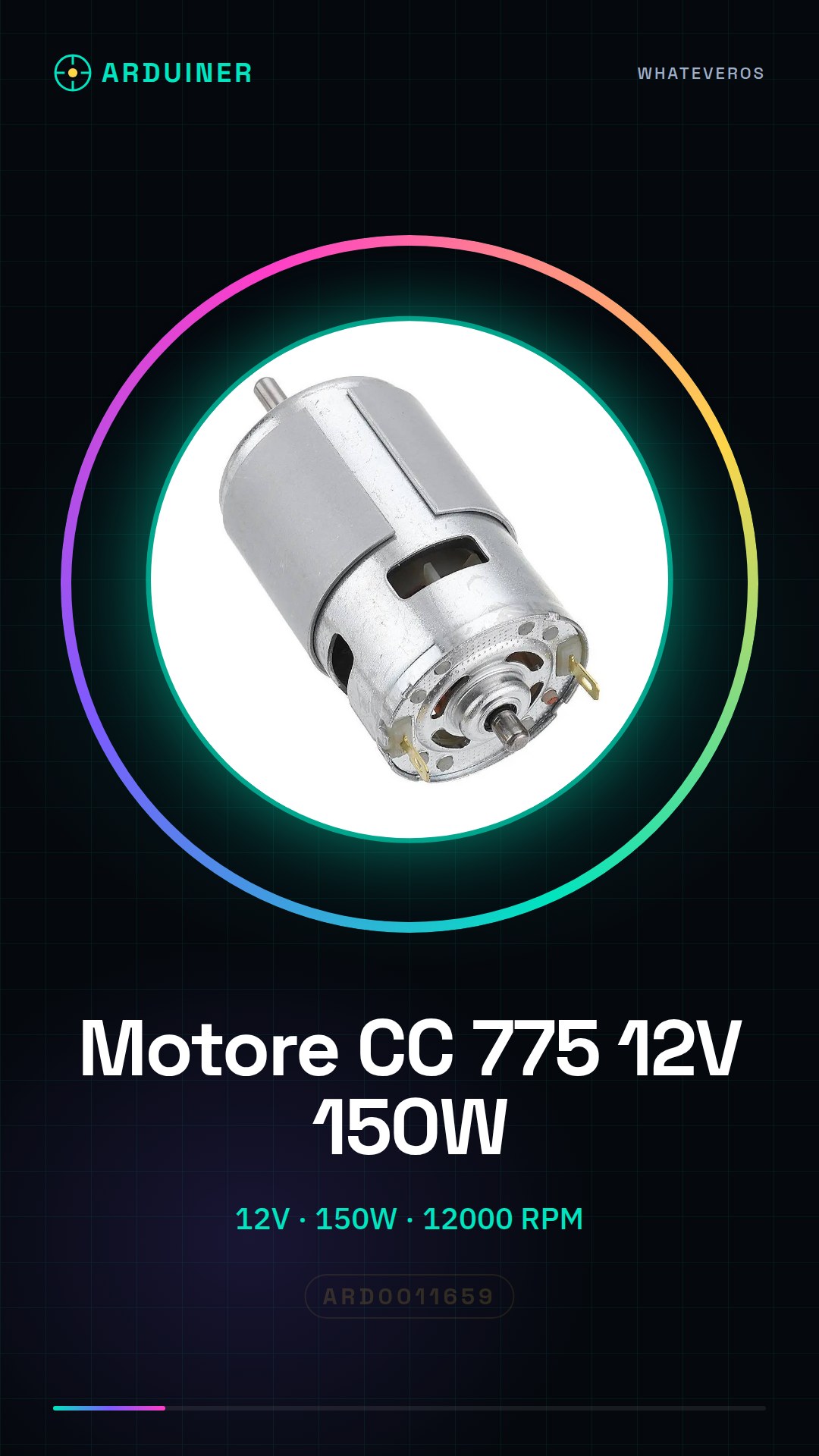 12V 150W Hochgeschwindigkeits-Dynamo-Motor 775 12000 U/min