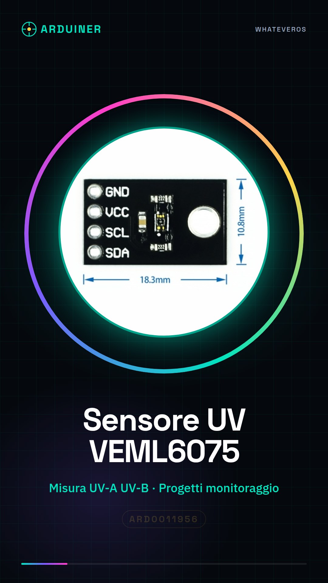 Sensor UV / Intensidad luminosa / VEML6075 UVA UVB