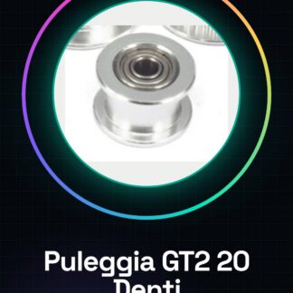 20 Denti Perlin Puleggia GT2 senza denti 5mm Foro per Cinghia 6mm Ruota folle