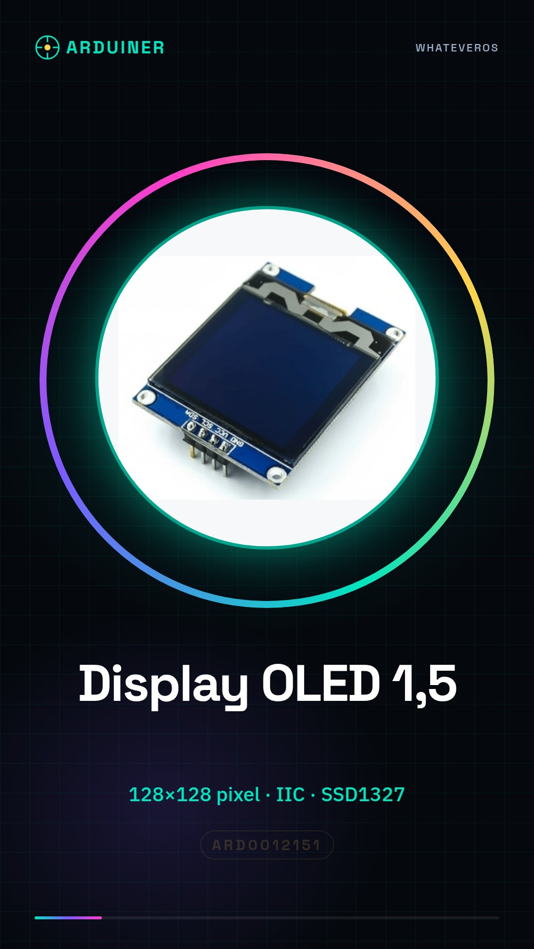 Module d'affichage OLED de 1,5 pouce / écran OLED 128x128 interface IIC / SSD1327