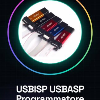 Mini USBISP USBASP Programador en aluminio para 51 Atmel AVR + protección contra sobrecorriente + luces de estado + límite de 64K + WIN7 64