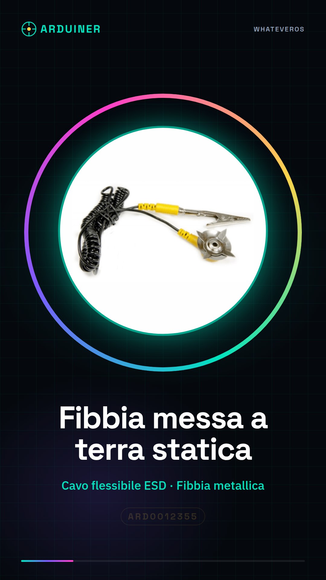 Boutonnière de décharge statique Câble de décharge statique flexible pour ESD