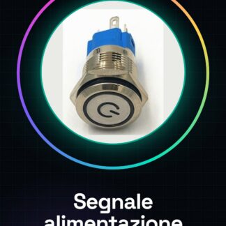 Segnale di alimentazione / 12 mm 12-24 V senza blocco automatico / pulsante interruttore senza blocco Rosso / Verde / Blu / Giallo