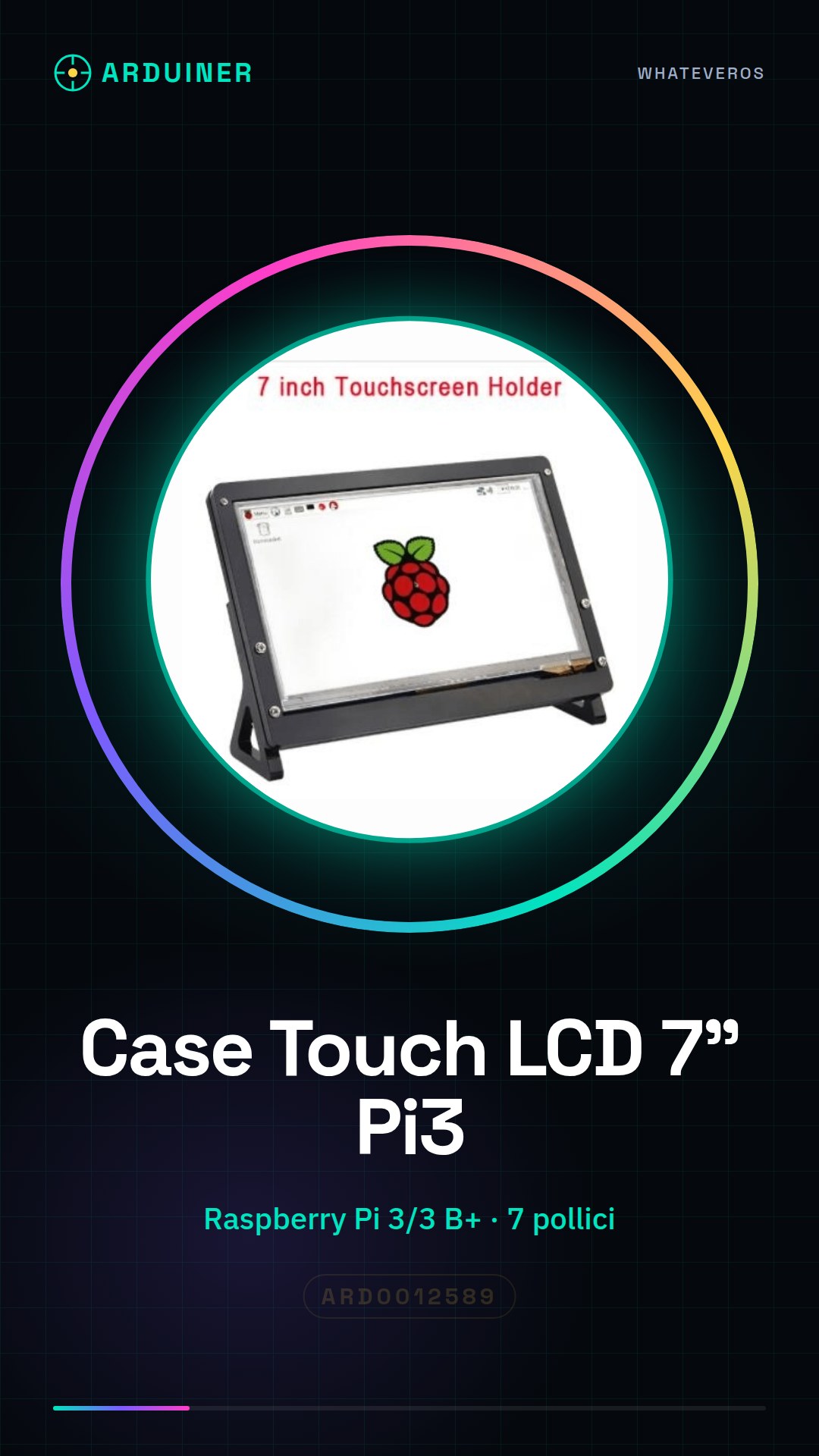 7 Inch Touch Screen LCD Housing Case for Raspberry Pi 3/3 B+ (Case Only)