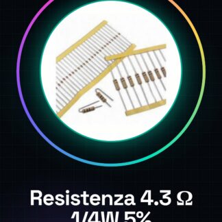 50 Pezzi Resistenza 4.3 ohm 1/4w 1/4 w 5%