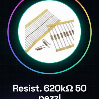 50 Pezzi Resistenza 620K ohm 620000 ohm 1/4w 1/4 w 5%