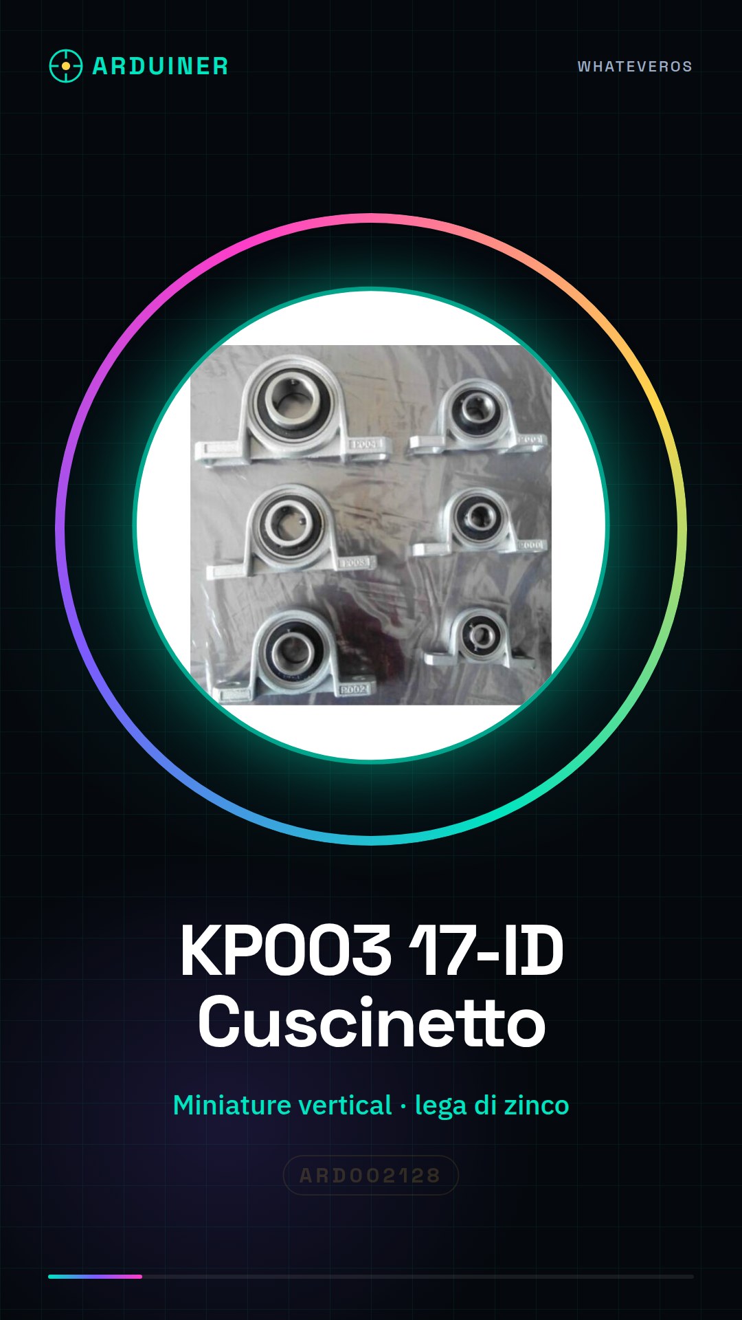 KP003 17-ID Zinc Alloy Miniature Vertical Bearing