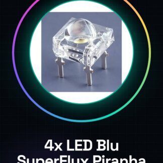 4 Pezzi Led Blu SuperFlux Piranha 5mm Alta Luminosità
