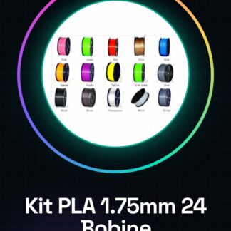 Kit PLA 1.75mm – 24 Bobines de 1KG – Couleurs Variées pour Imprimante 3D