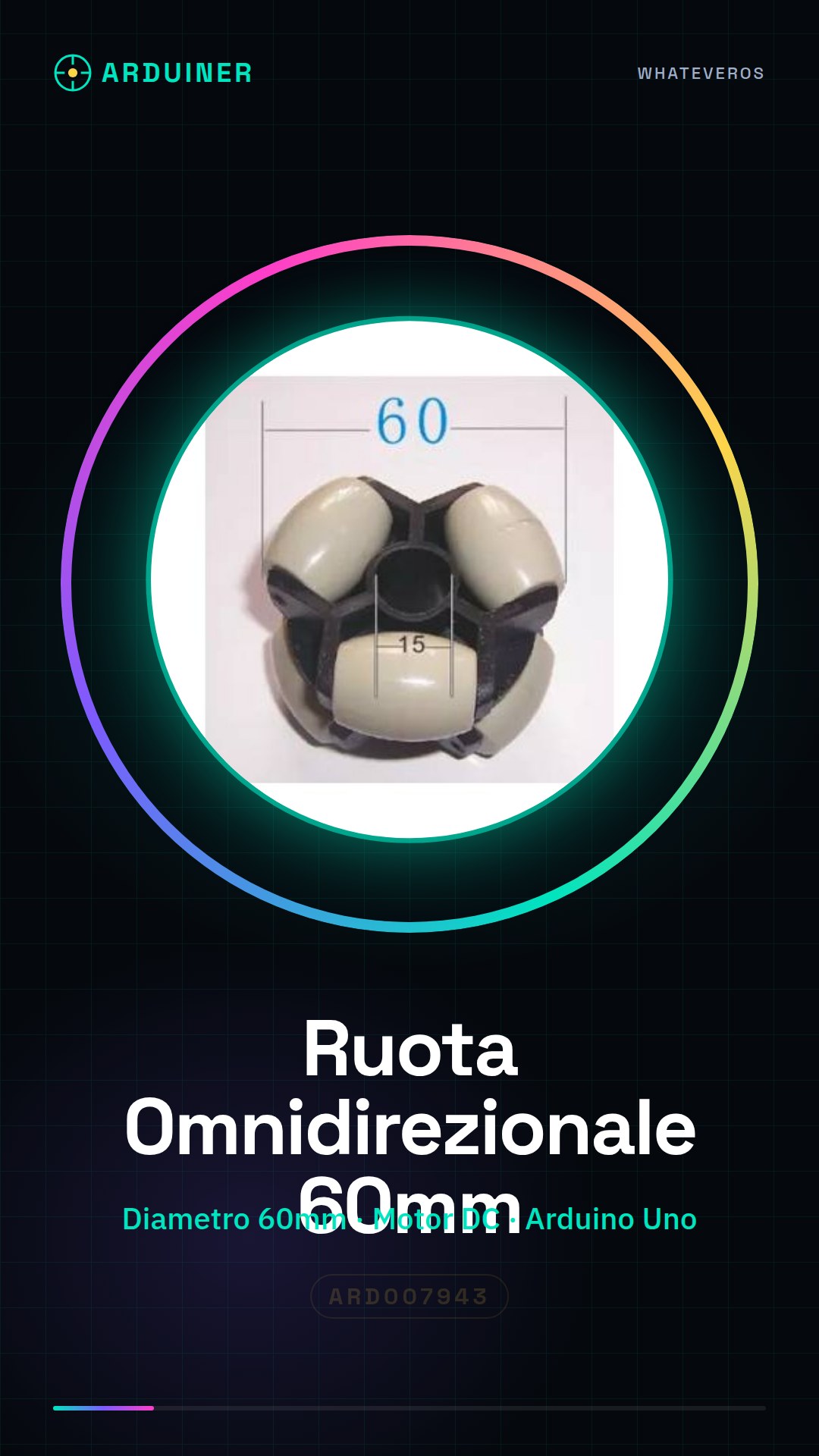 60MM Omnidirektionale Rad für Smart Car, Roboter, Rover