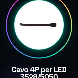Câble mâle 4P pour rubans LED 3528 5050 Ect avec connecteur 4 Pin