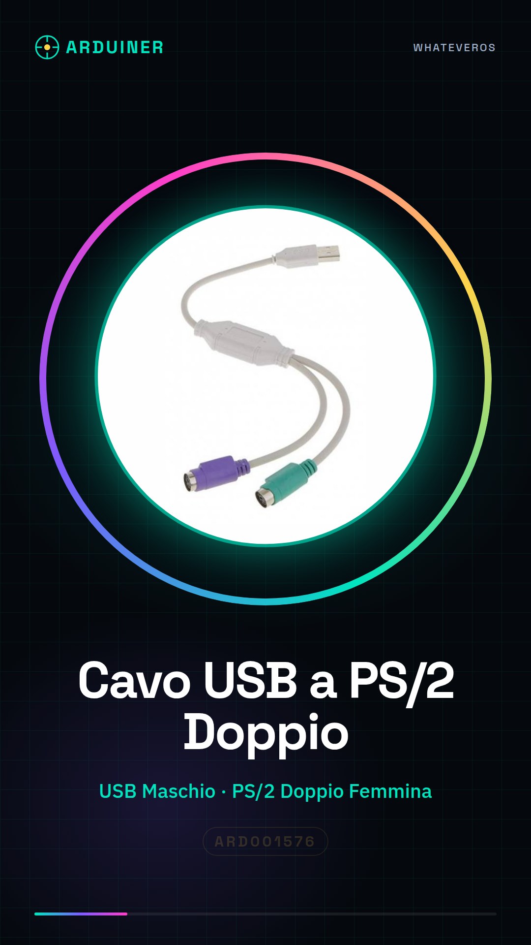 Câble Convertisseur Adaptateur USB mâle vers Double PS/2 femelle pour clavier et souris PS/2