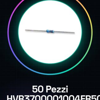 50 Pezzi HVR3700001004FR500 Resistore Foro Passante, Serie HVR37, 1 Mohm, 500 mW, ± 1%, 3.5 kV, Conduttori Assiali 1M ohm 0.5W