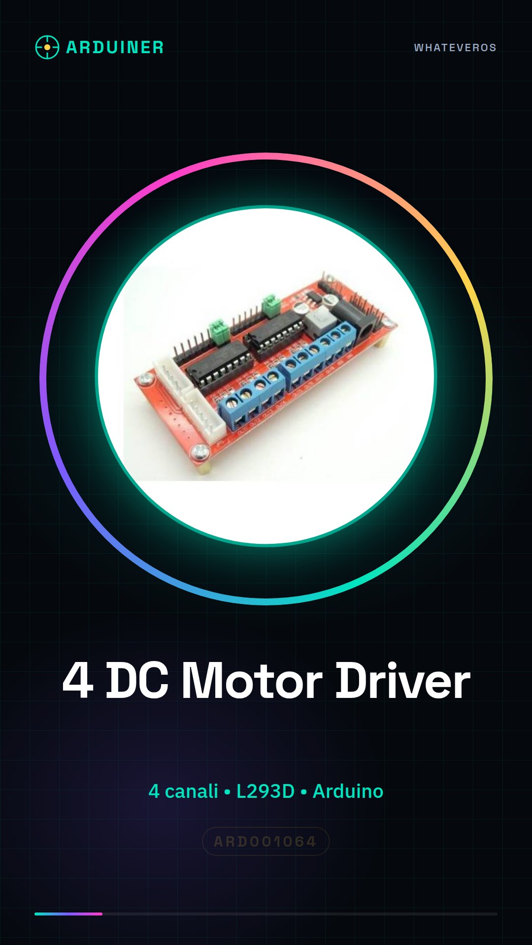 4-Kanal DC-Motor-Driver-Modul, 4WD-Auto, L293D-Modul / kompatibel mit Arduino