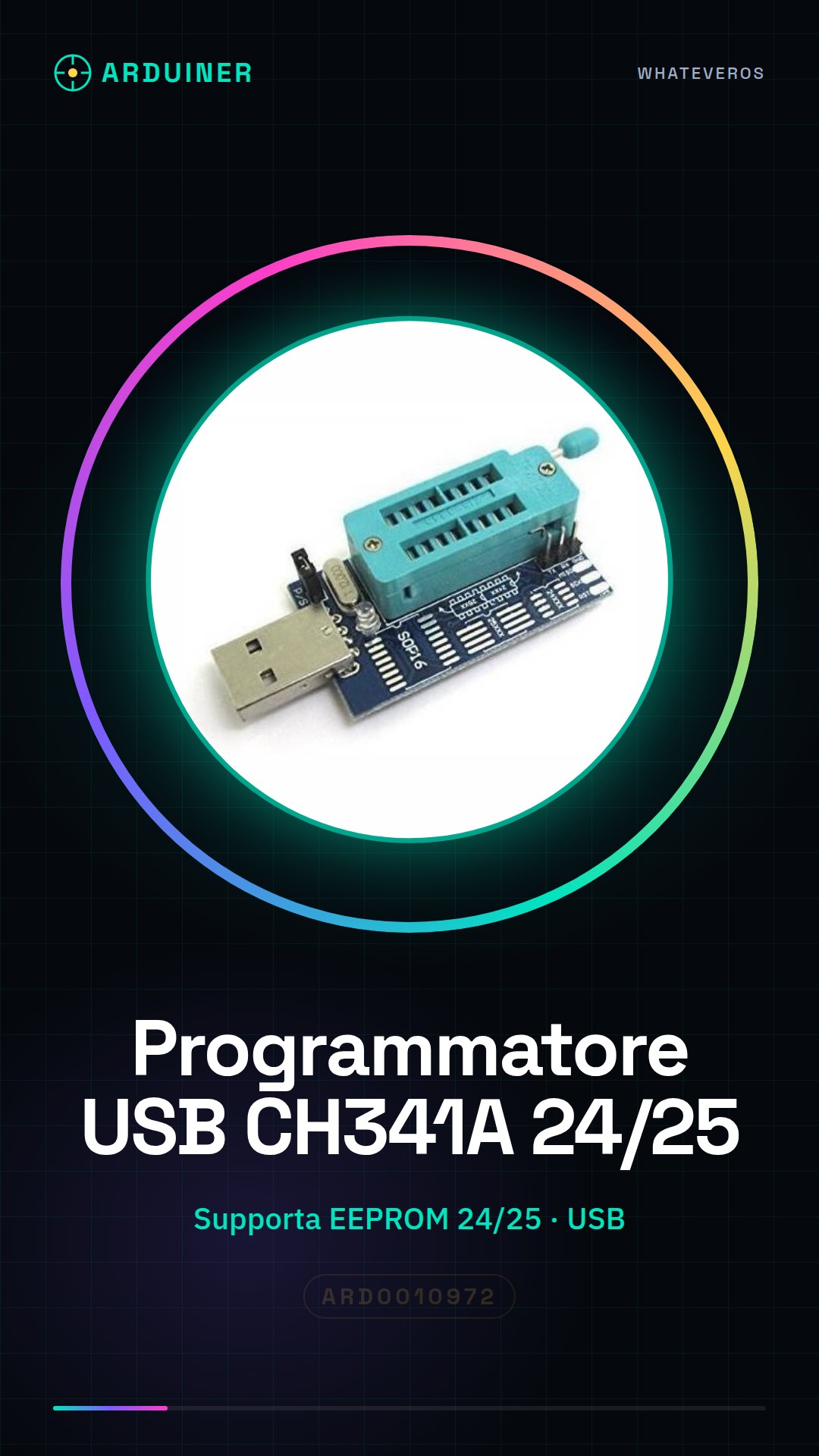 Programmatore USB EEPROM Flash BIOS CH341A 24 25 Serie