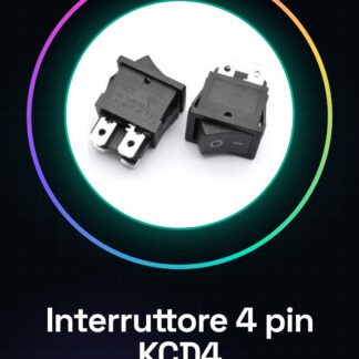 2 Pezzi Interruttore Tondo KCD4 / Interruttore I / O nero / 4 pin 2 Posizioni Interruttore 15A 250V