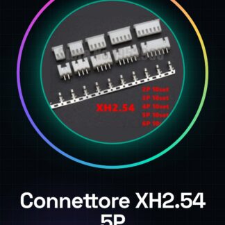 10 Pezzi XH2.54 Connettore 5P Pin 2.54mm Pitch Straight Pin Header + Housing + Terminals Hole through Type