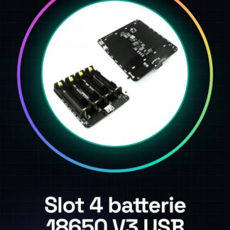 Slot 4 batterie 18650 V3 USB per ESP32. Raspberry Pi