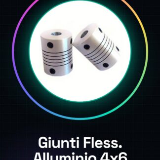 2 pezzi Mis. Giunti in alluminio flessibile 4mm x 6mm