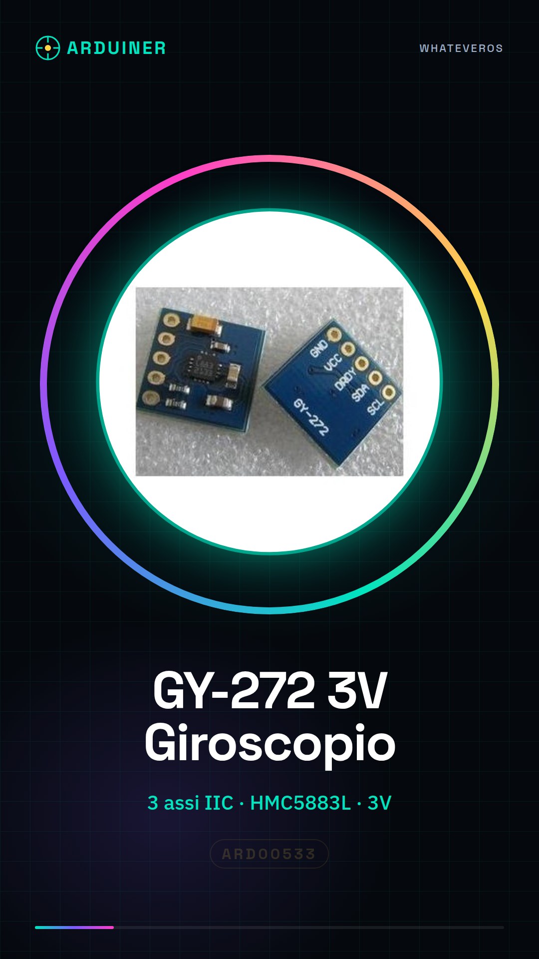 GY-272 3V Digital 3-Axis IIC Compass Module (HMC5883L)