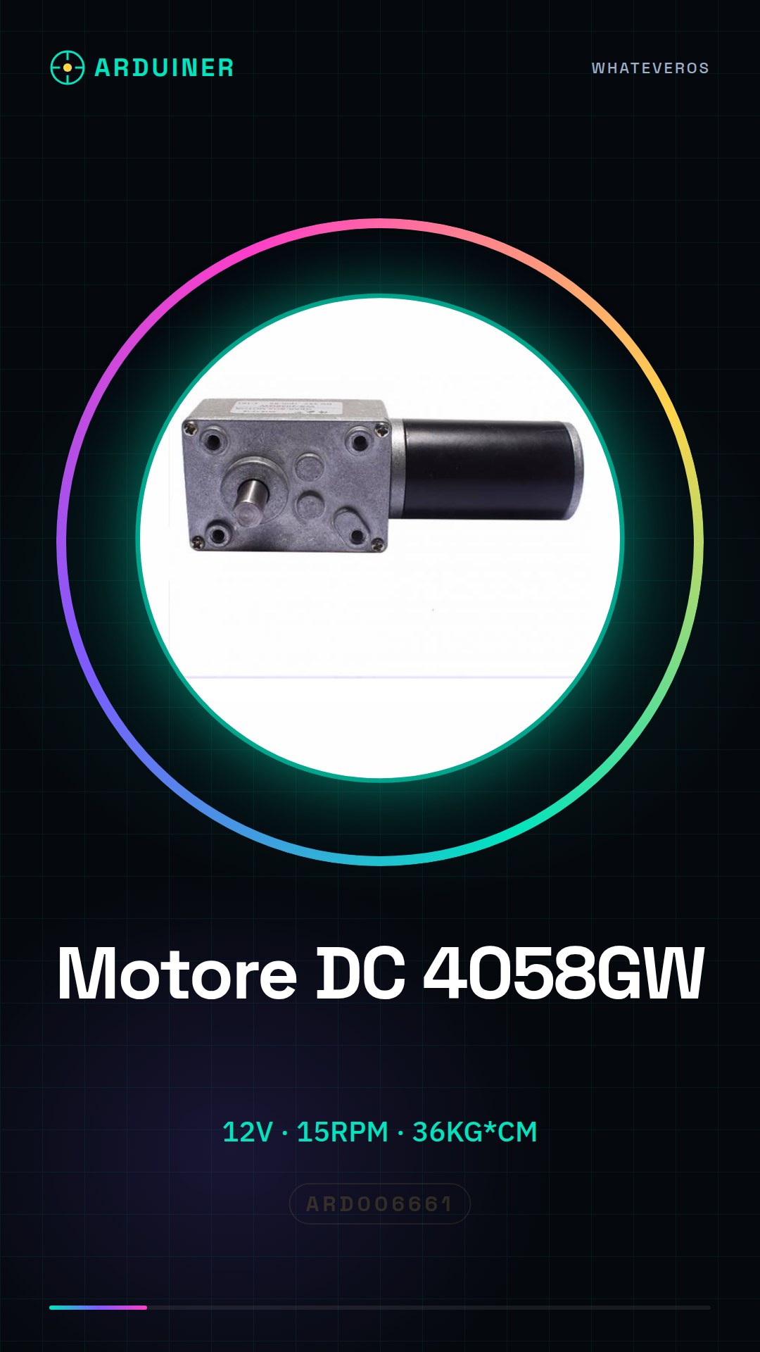 DC Motor 4058GW High Torque 12V 15RPM 1:505 36KG*CM