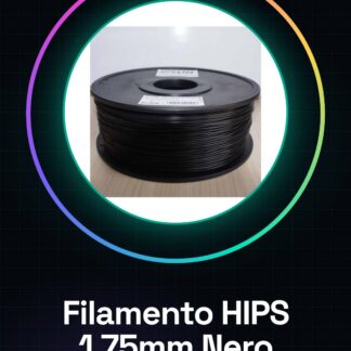 Filamento HIPS 1.75mm 1KG Nero GARANTITA ALTA QUALITÀ SU MAKERBOT, MULTIMAKER, ULTIMAKER, REPRAP, PRUSA