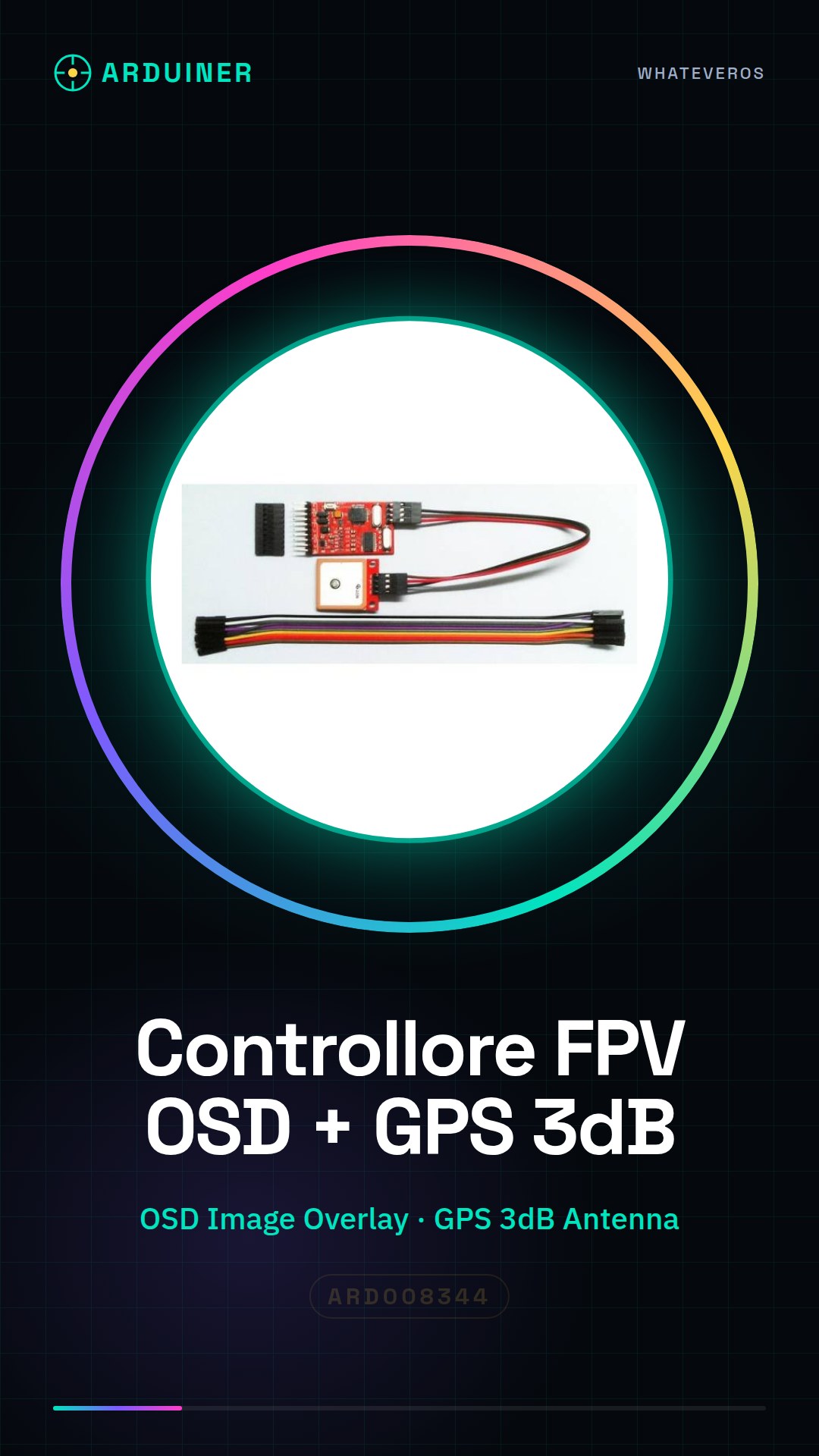 FPV OSD Flugsteuerung Modul Bildüberlagerung + GPS System mit 3db verstärfter Passivantenne