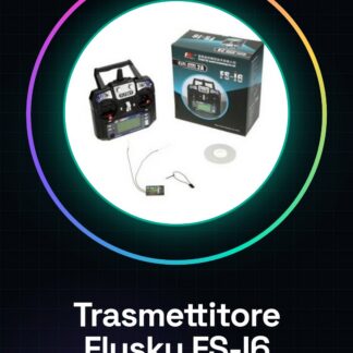 Trasmettitore Flysky FS-I6 con ricevitore IA6, sistema radio 2.4 Ghz Modalità 2 Acceleratore sinistro
