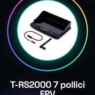 T-RS2000 5.8G da 7 pollici 32CH HD Ricevitore FPV Monitor Batteria incorporata per RC Drone - Nero