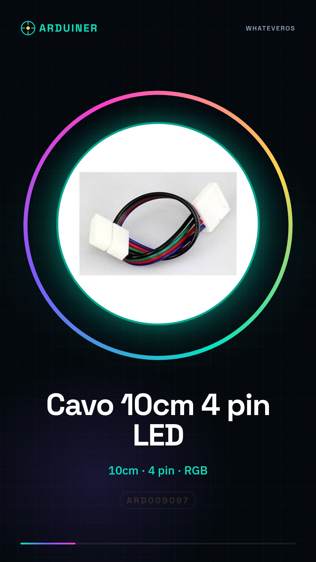 Kabel 10CM mit 4-poligem Stecker für RGB LED Streifen 5050 3528