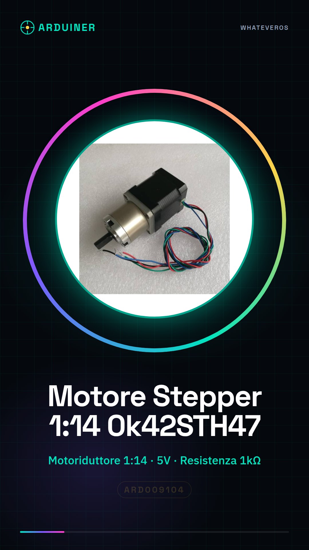 1:14 Stepper Motor with Gearbox - 0k42STH47 - 1684AG14