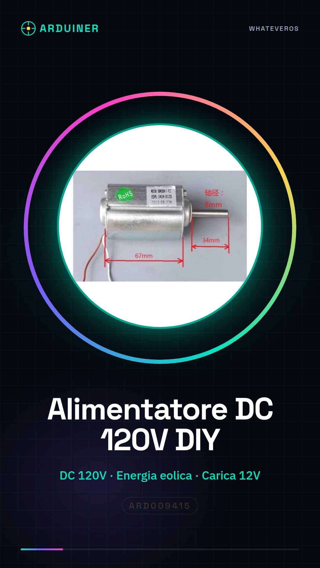 Alimentateur pour générateur éolien DC 120V Moteur DIY