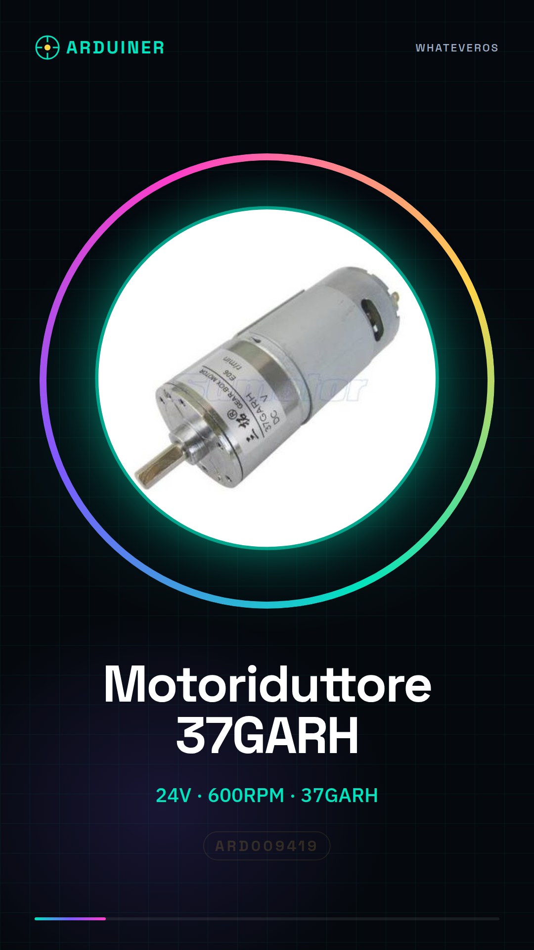 Moteur réducteur 37GARH 24V 600T/min