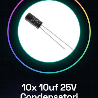 10 Pezzi 10uf 25V Electrolytic Condensatore