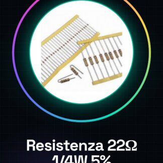50 Pezzi Resistenza 22 ohm 1/4w 5%
