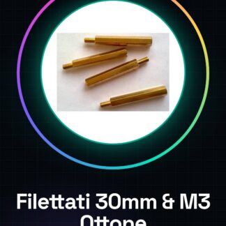 4 pezzi 30MM + 6 M3 filettati esagonali filettati in ottone