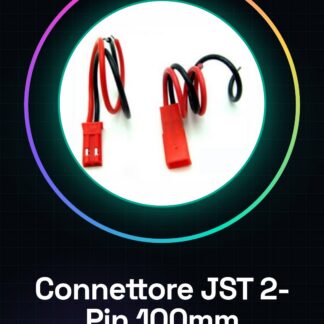 JST Male Header 2-Pin + 100mm Silicone Cable
