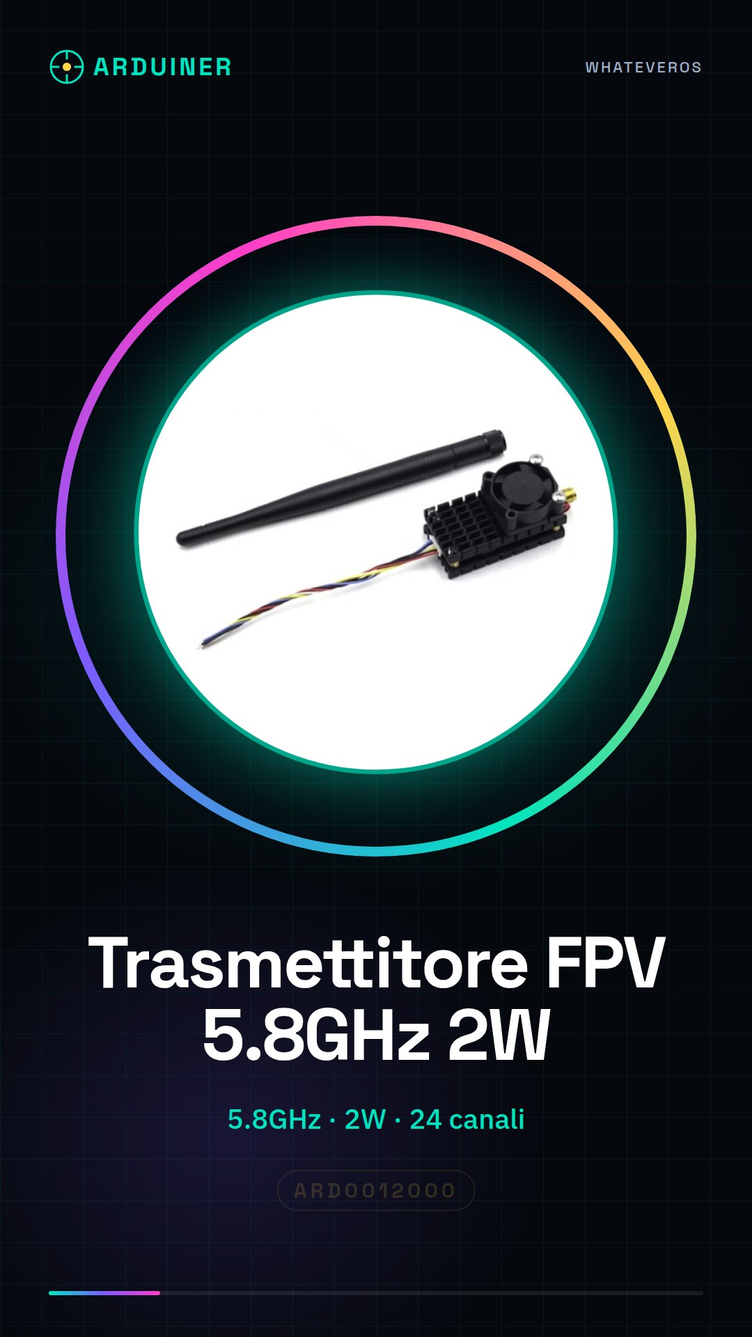 5.8GHz 2W 24 Channel FPV Video Transmitter for DJI Phantom and GoPro
